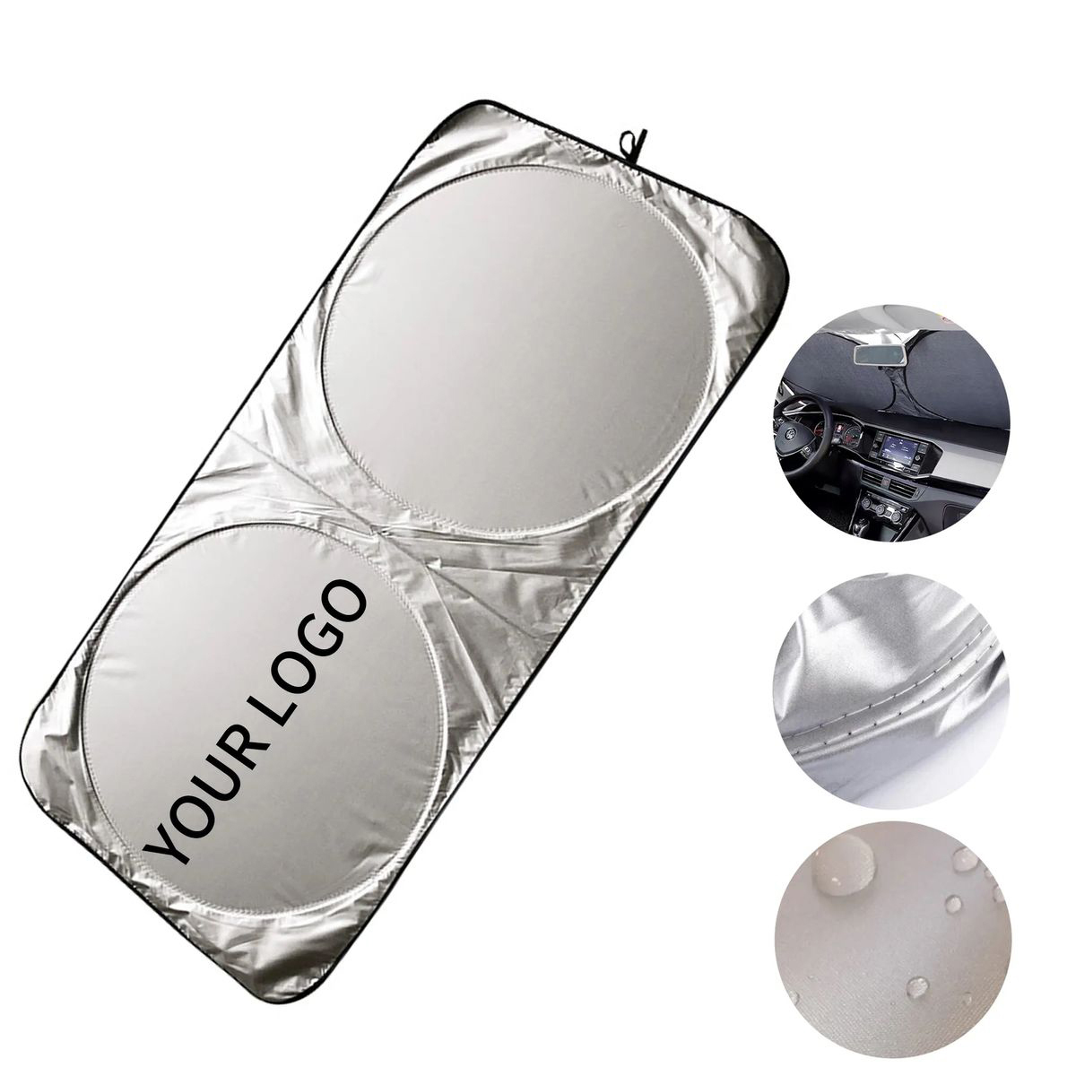 Full Color Car Sun Shade With Travel Pouch 2