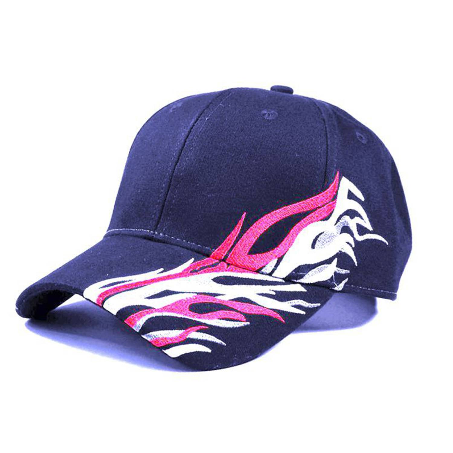 Embroidered Flame Casual Baseball Cap 3