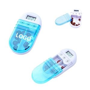 2 Compartment Medicine Pill Case With Alarm Reminder 5