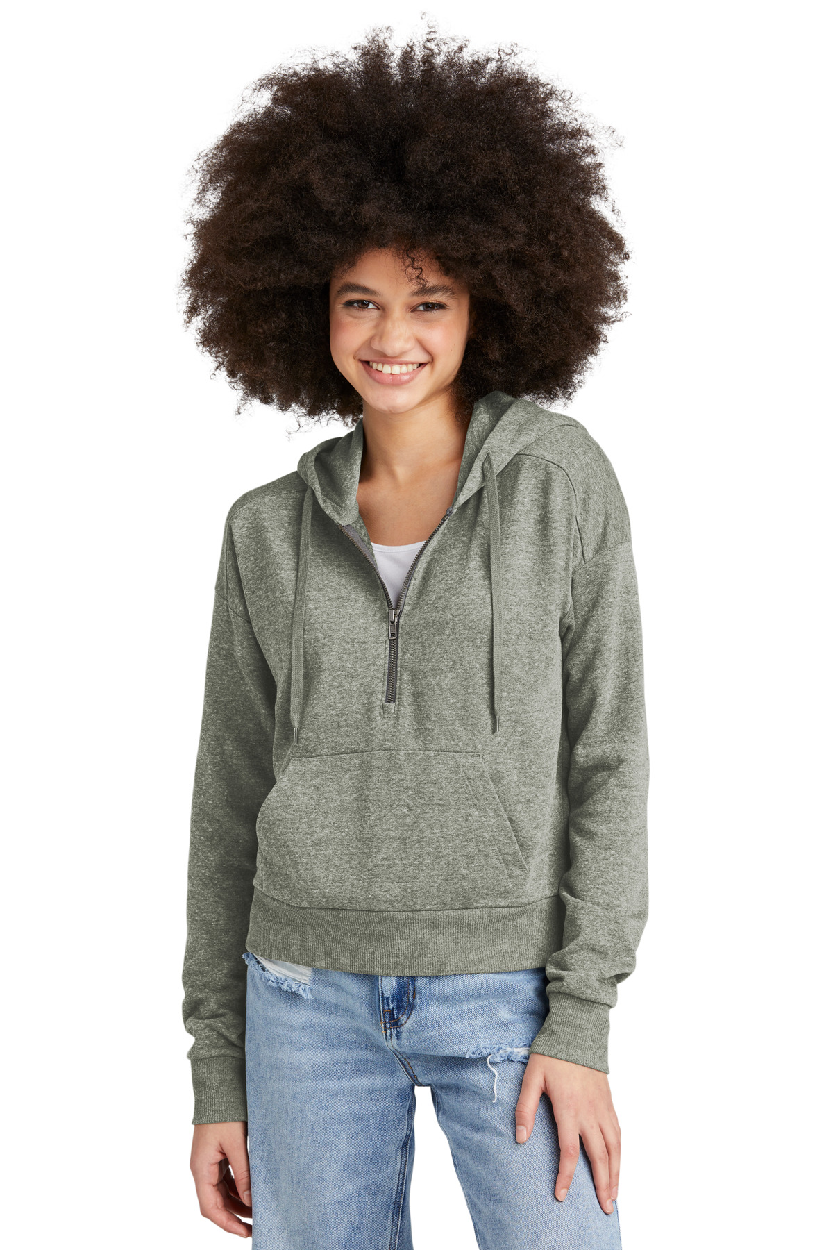 District Women's Perfect Tri Fleece 1/2-Zip Pullover DT1311 34