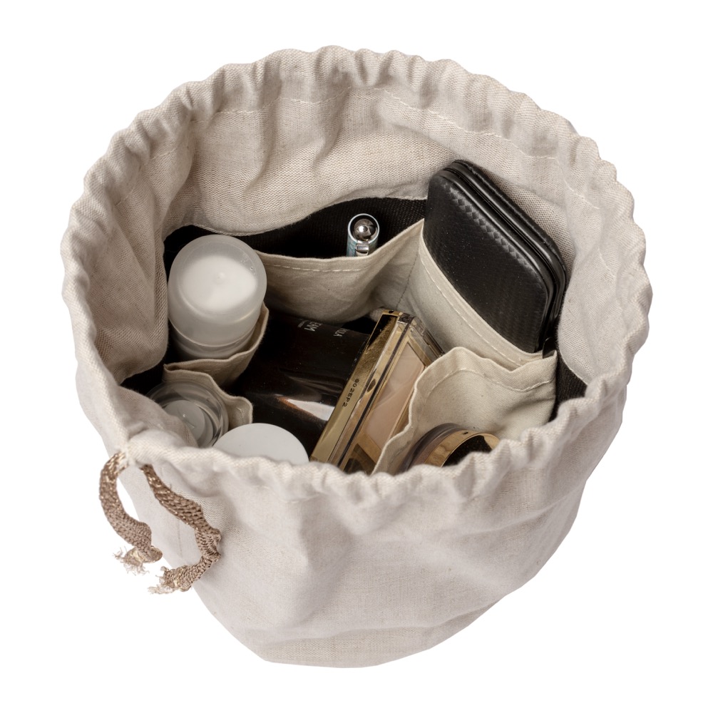 Lightweight Unique Linen Caribou Makeup Bag 6