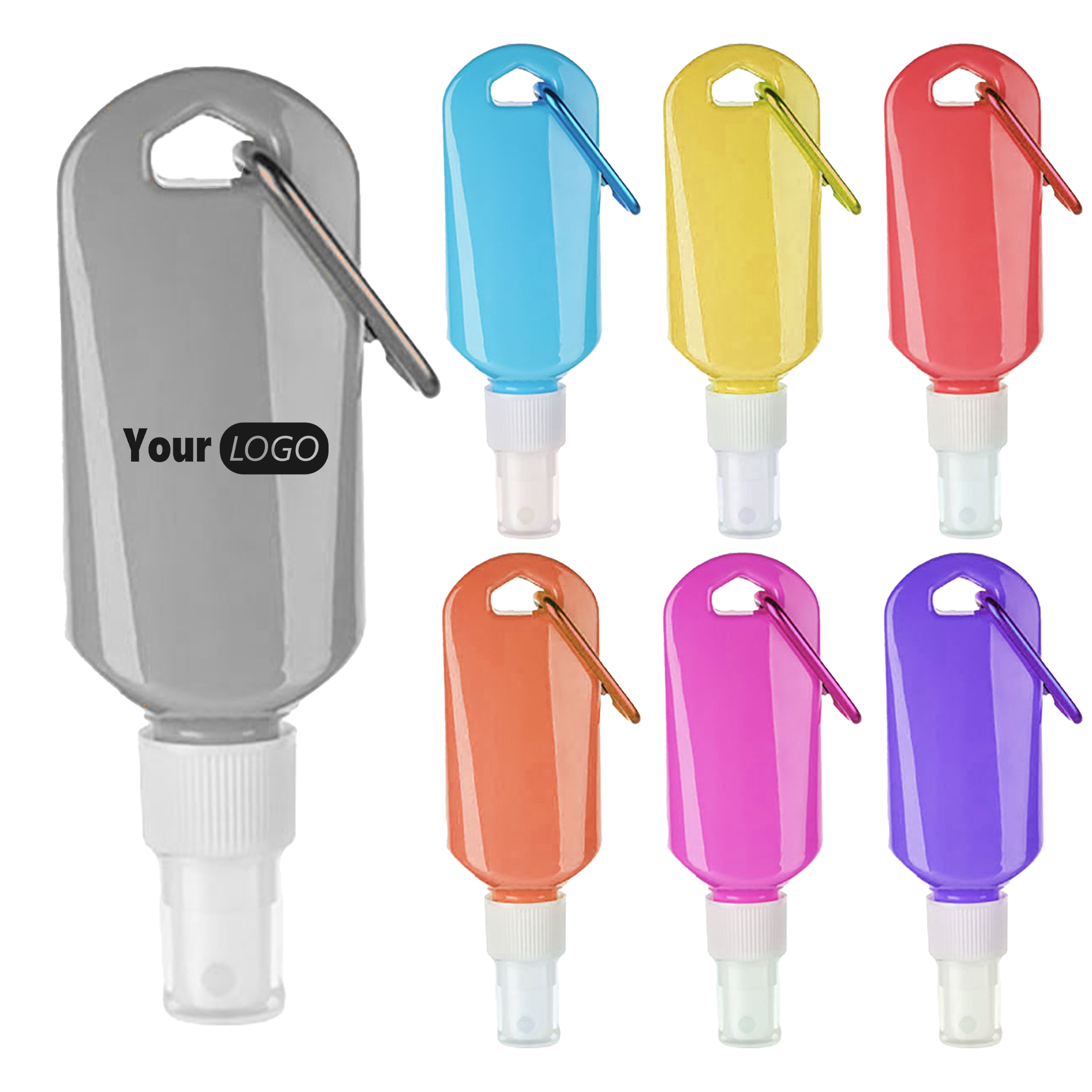 Plastic Custom Portable Hand Sanitizer With Clip 1