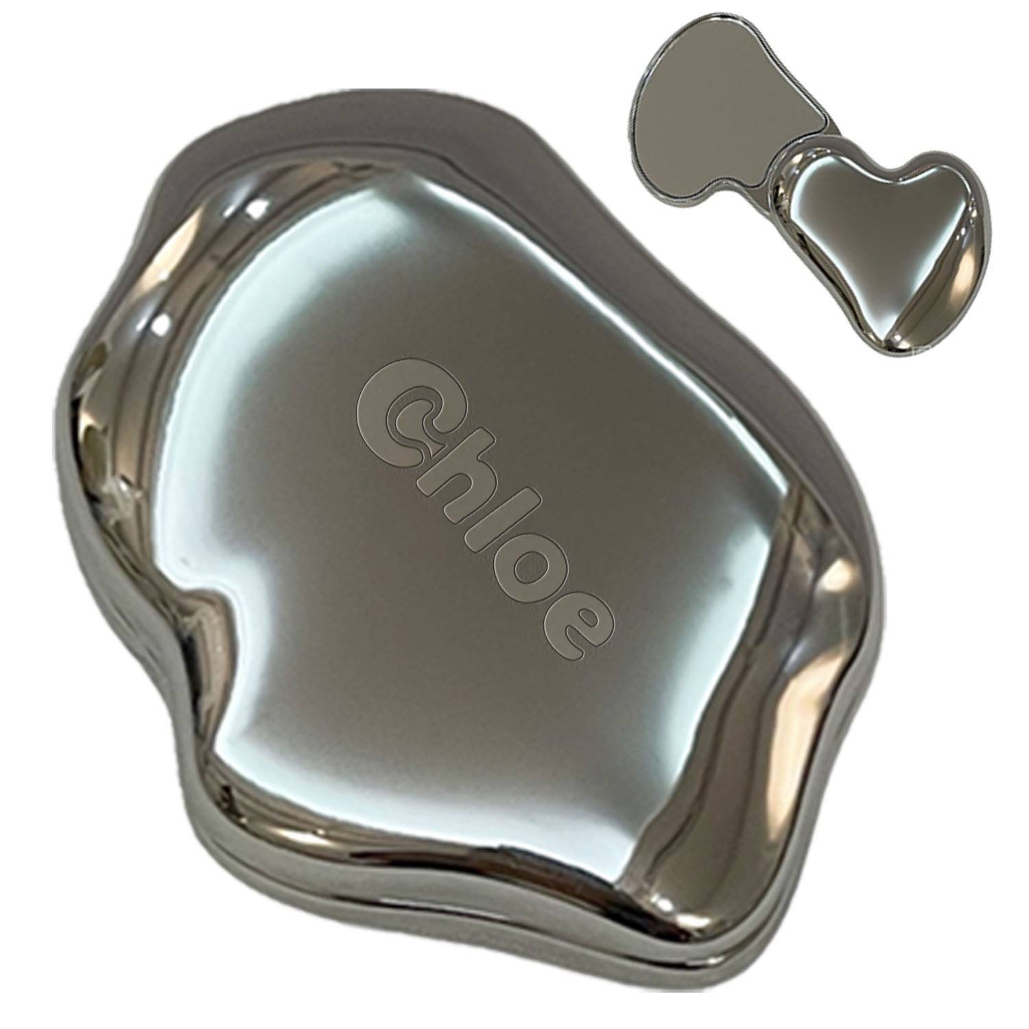 Mini Metal Foldable Makeup Mirror w/ Magnifier 3