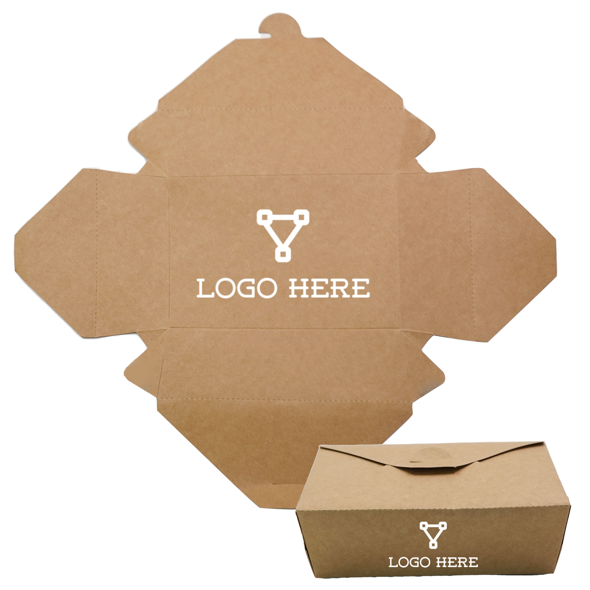 47oz Disposable Kraft Take-out Box 4