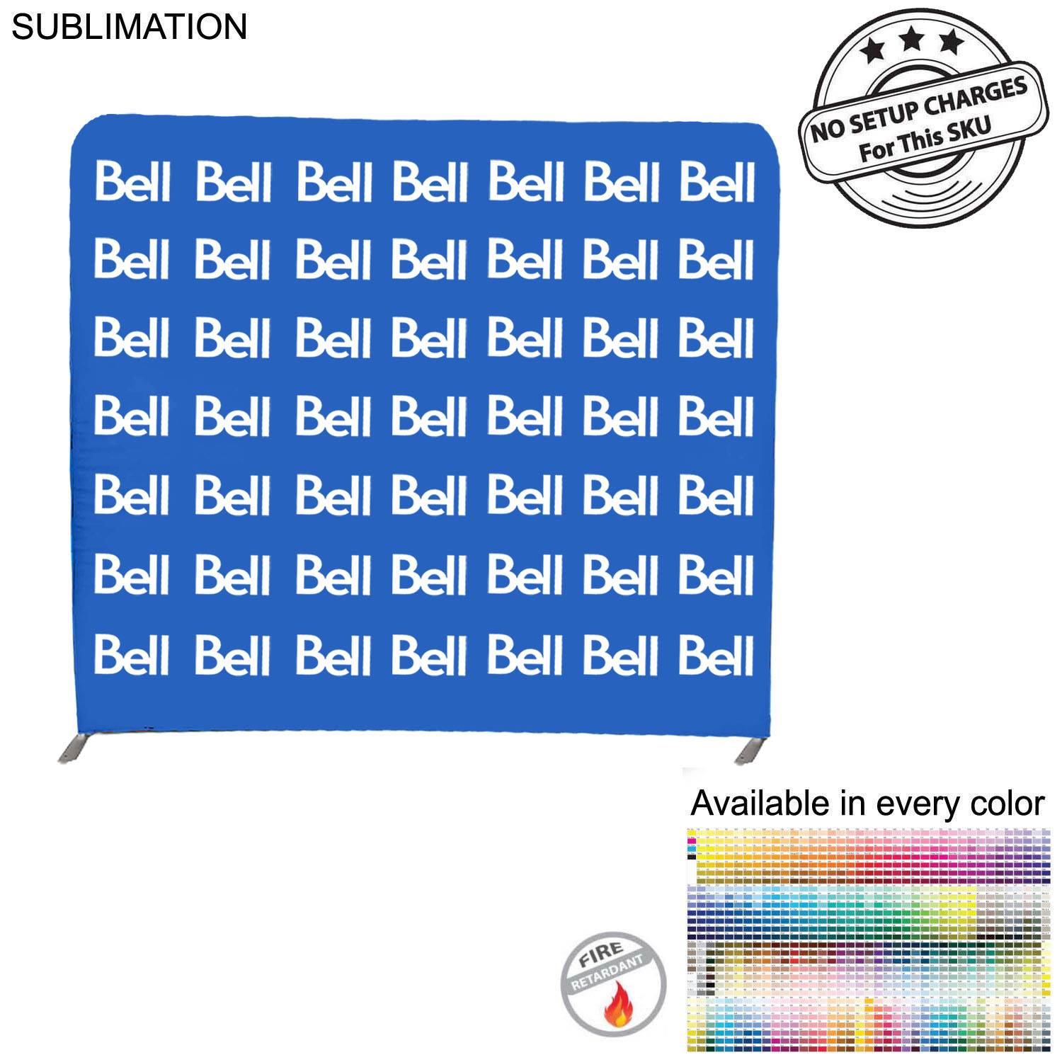 72 Hr Fast Ship - Conference Package, 8' EuroFit Tension Fabric Wall Display and SEG Counter Kit 8