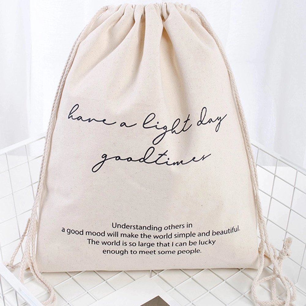 Marketing Cotton Canvas Drawstring Backpacks 6