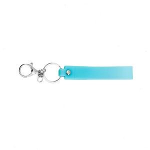 Vibrant Pure Color PVC Keychain Key Ring With Customizable Options 12