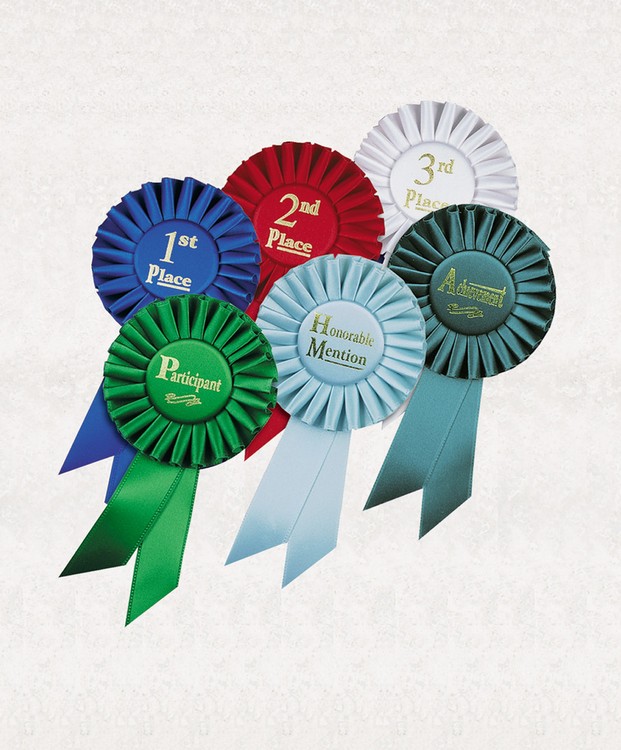 1st Place Rosette Ribbon 3 1/2" x 6 1/2" 2