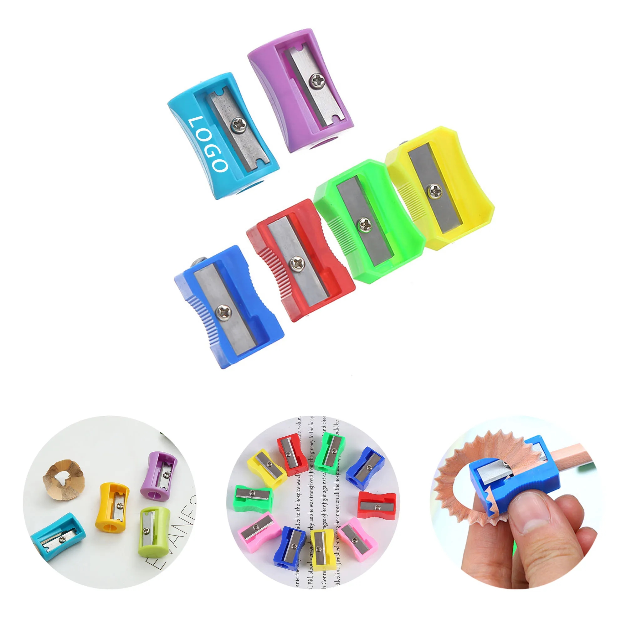 Plastic Pencil Sharpener With Logo For Safety,Sustainable