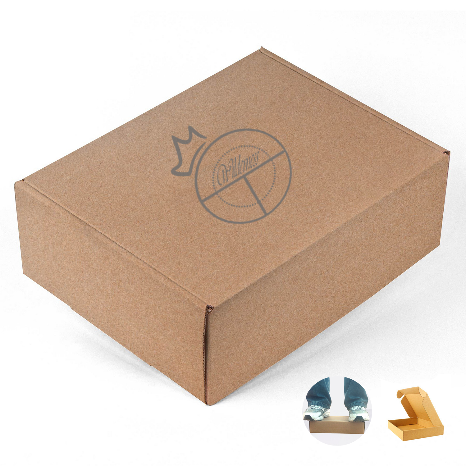 Screen Printed Corrugated Box Large 11x9x4 1