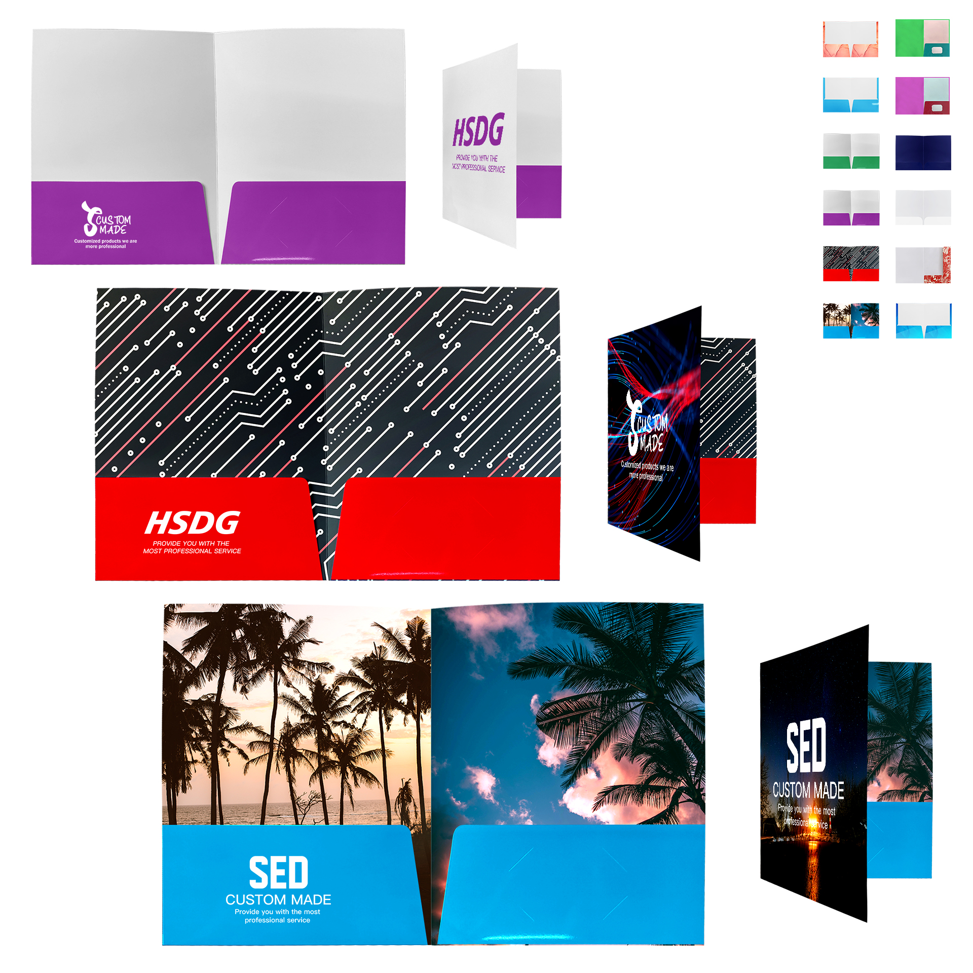 250gsm White Paper Card Folder With UV Gloss For A4 Paper 6