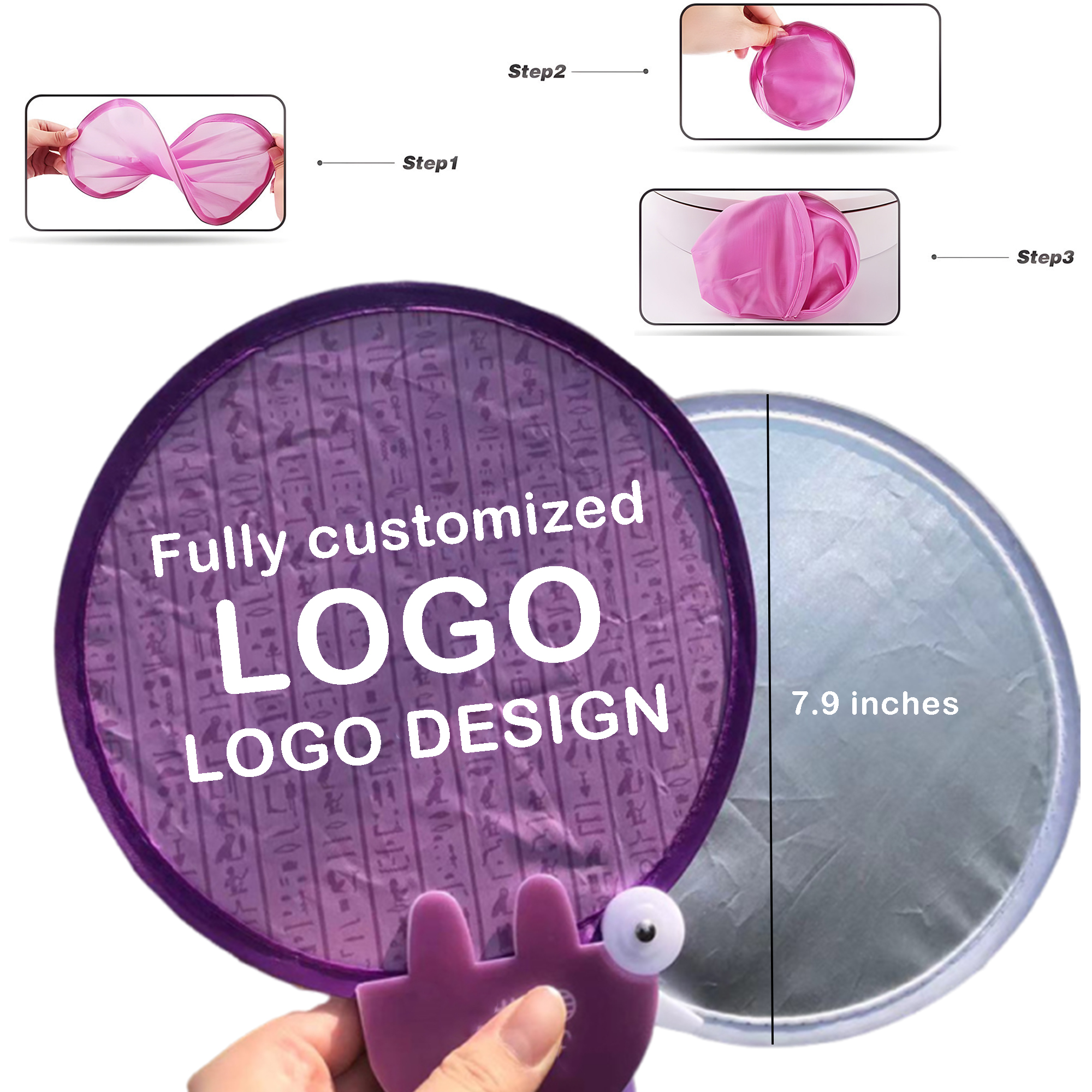 Branded Mirror Fan & Flying Disc for Events 1