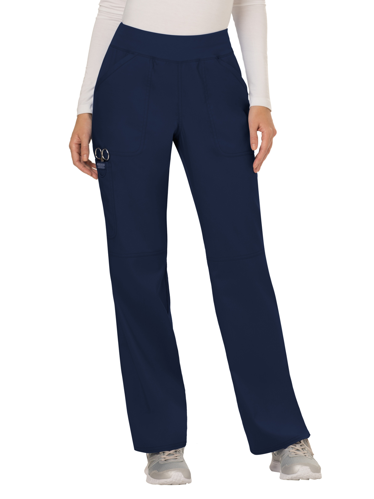 Cherokee - Workwear Revolution - Women's 4-Pocket Mid Rise Straight Leg Pull-on Pant 19