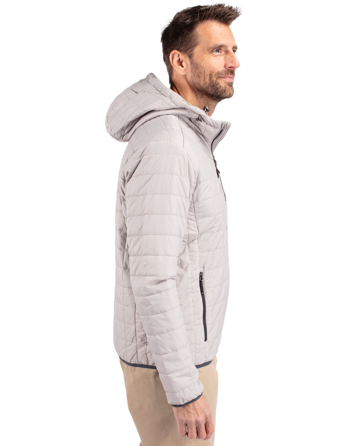 Cutter & Buck Rainier Recycled Insulated Puffer Mens Full Zip Hooded Jacket Jacket 5