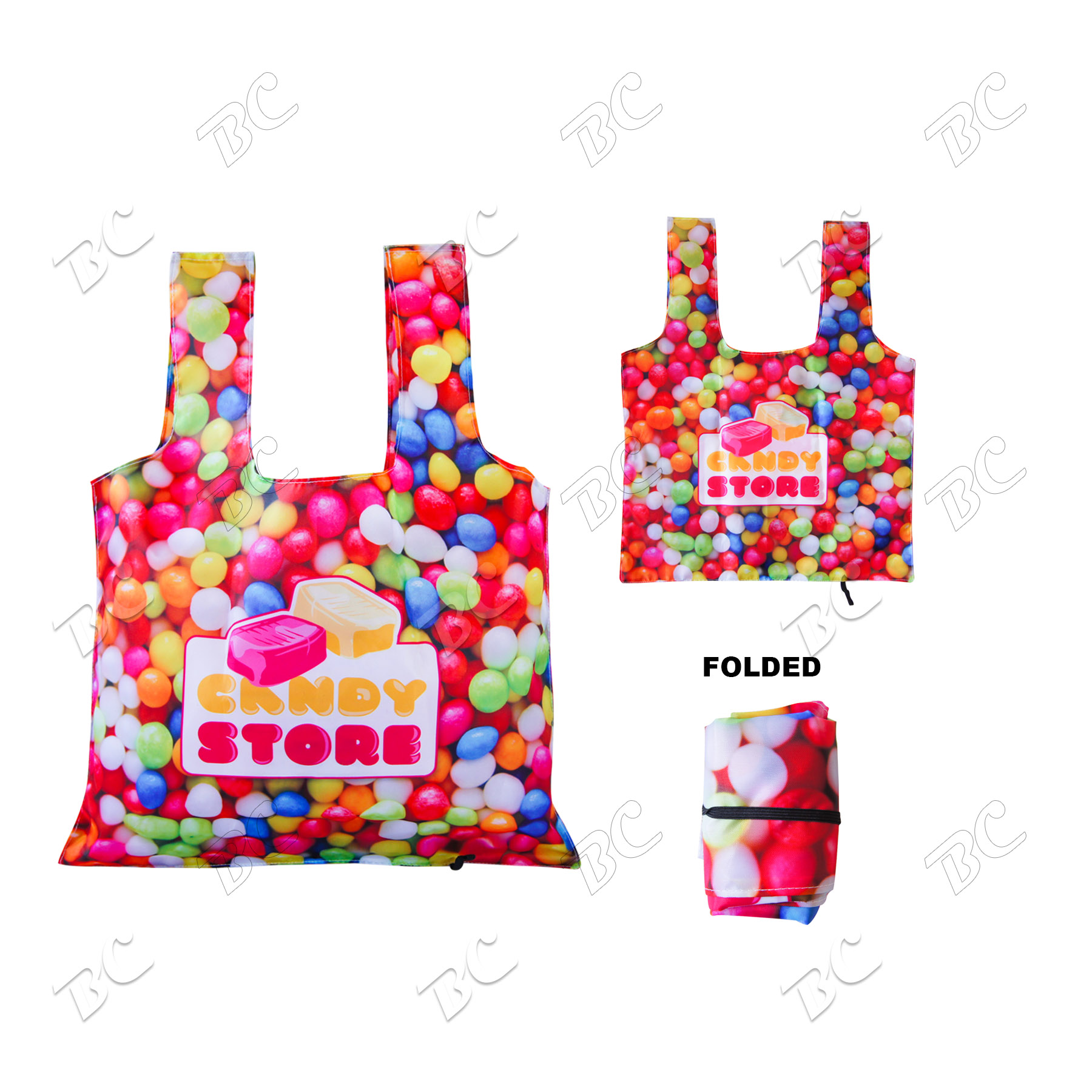 Reuseable 17"x21" Foldable Shopper Tote Bag 2