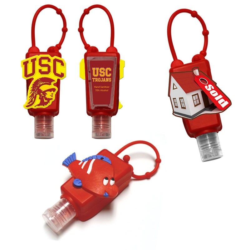 3D Logo 1 OZ Hand Sanitizer With Adjustable Silicone Holder Case 1