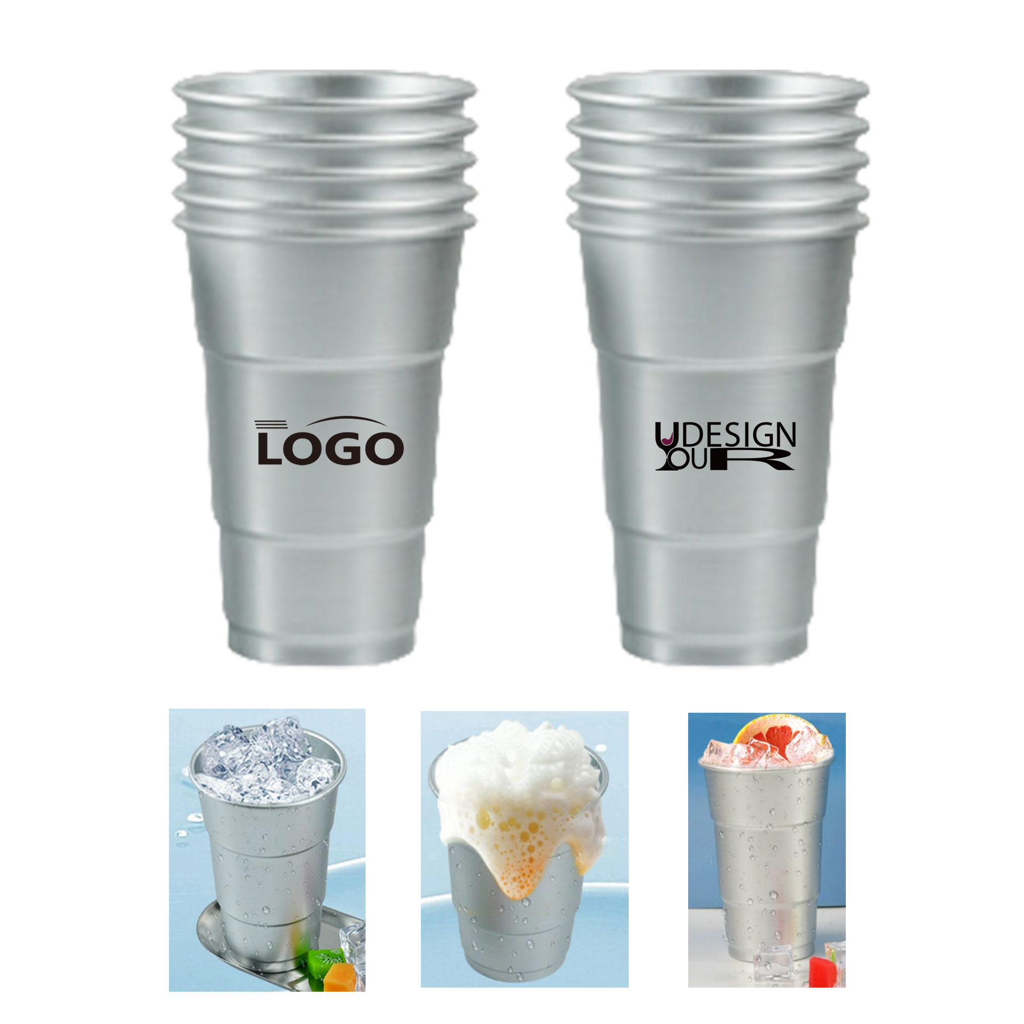 16oz Recyclable Aluminum Drinking Cup MOQ100 1