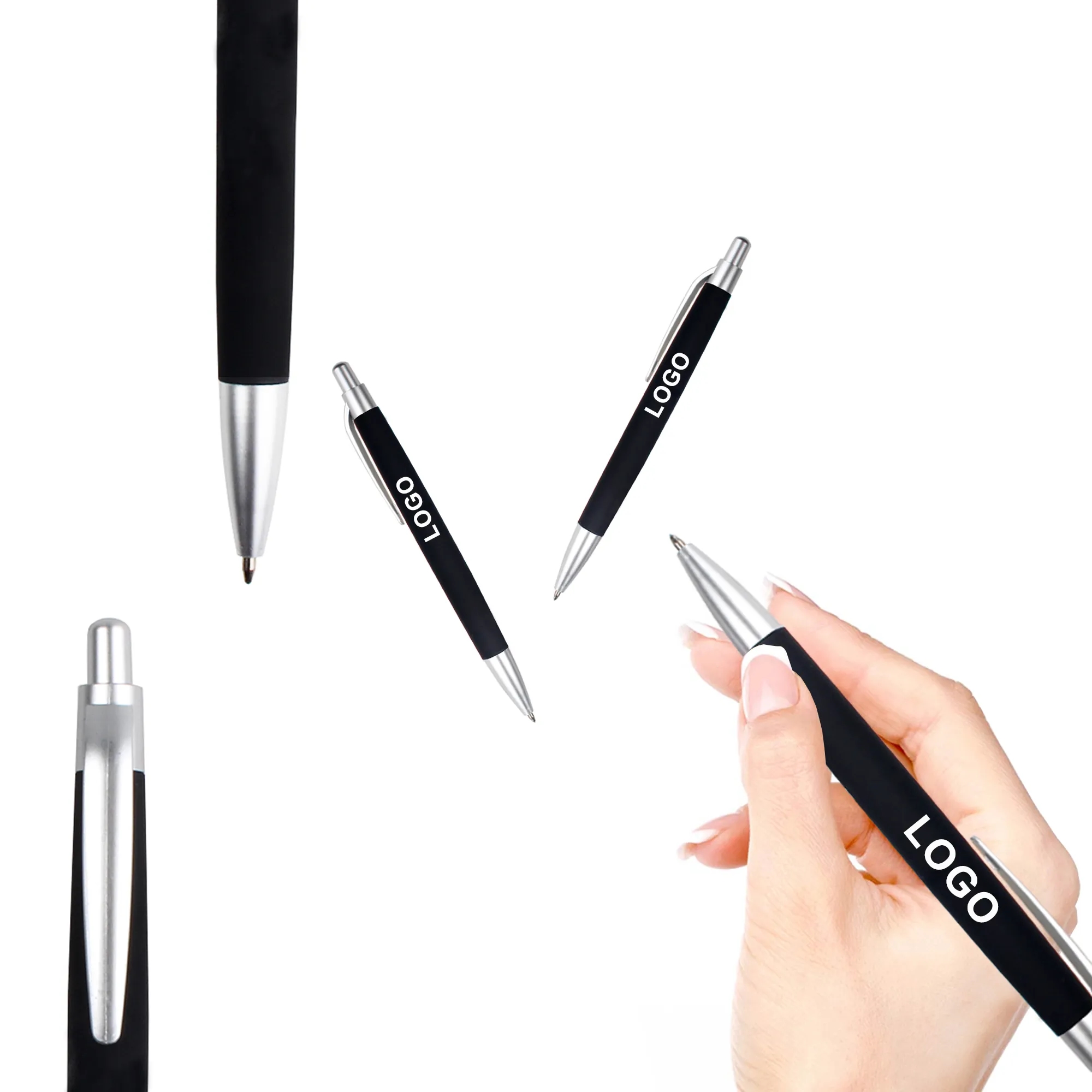 Rubber Coated Ballpoint Pen with Logo 7