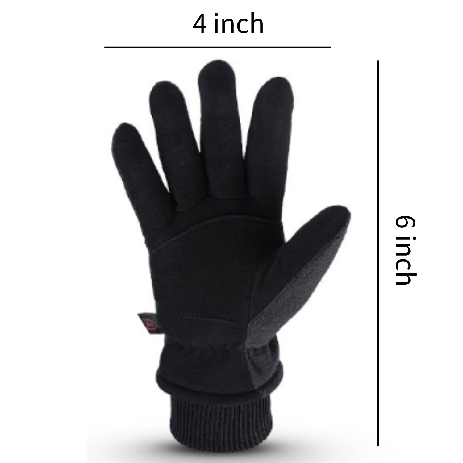 Deerskin and velvet winter warm gloves 2