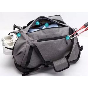 Waterproof Sports Racket Equipment Backpack Shoulder Dual Purpose Bags 1