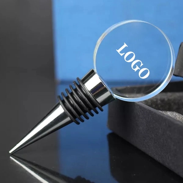 Round Crystal Wine Stoppers 1