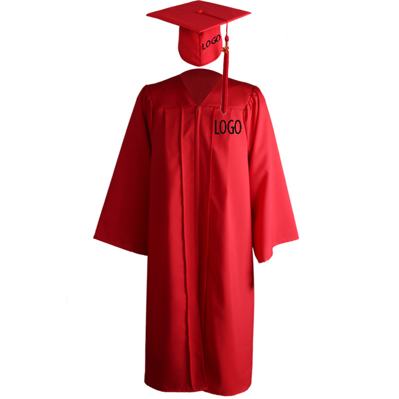 2022 Classical Matte Graduation Gown Cap Tassel Set for High School and Bachelor 1