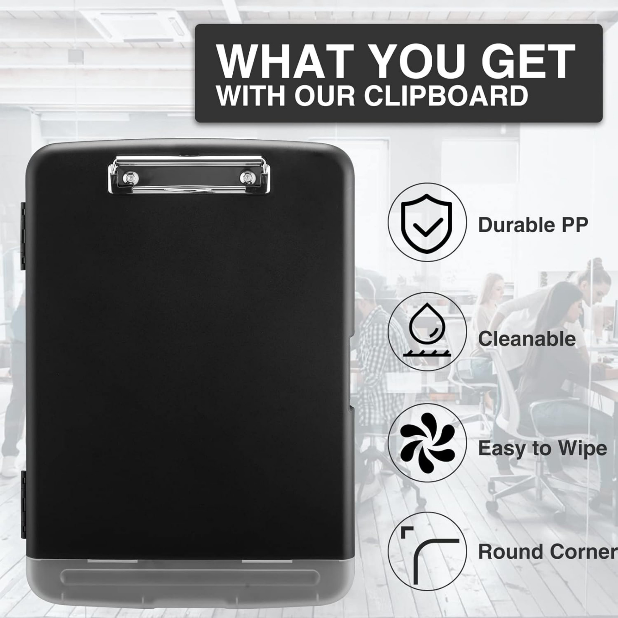 A4 Clipboard With Pen Holder Low Profile Clip 18