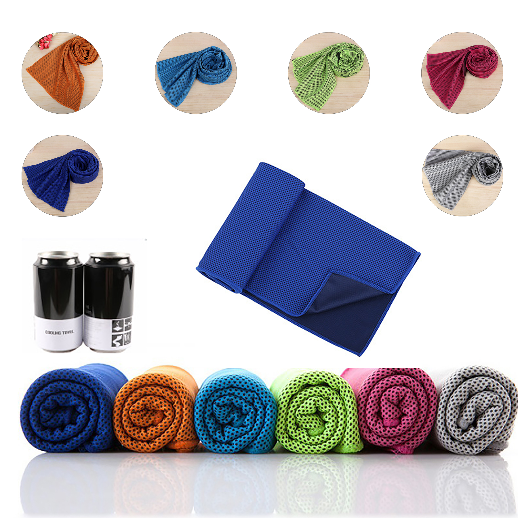 Sports Cooling Fitness Towel With Bottle 2