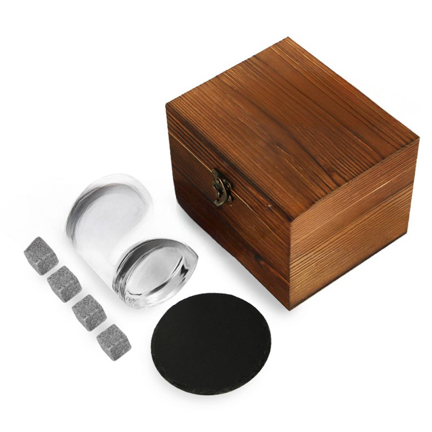 Whiskey Stones Glass Gift Box Set 3