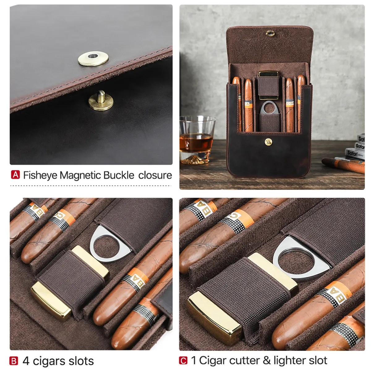 Box Pen Storage Small Case Delicate Organizer Leather 8