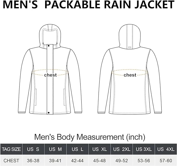 Men's Lightweight Waterproof Raincoat 12