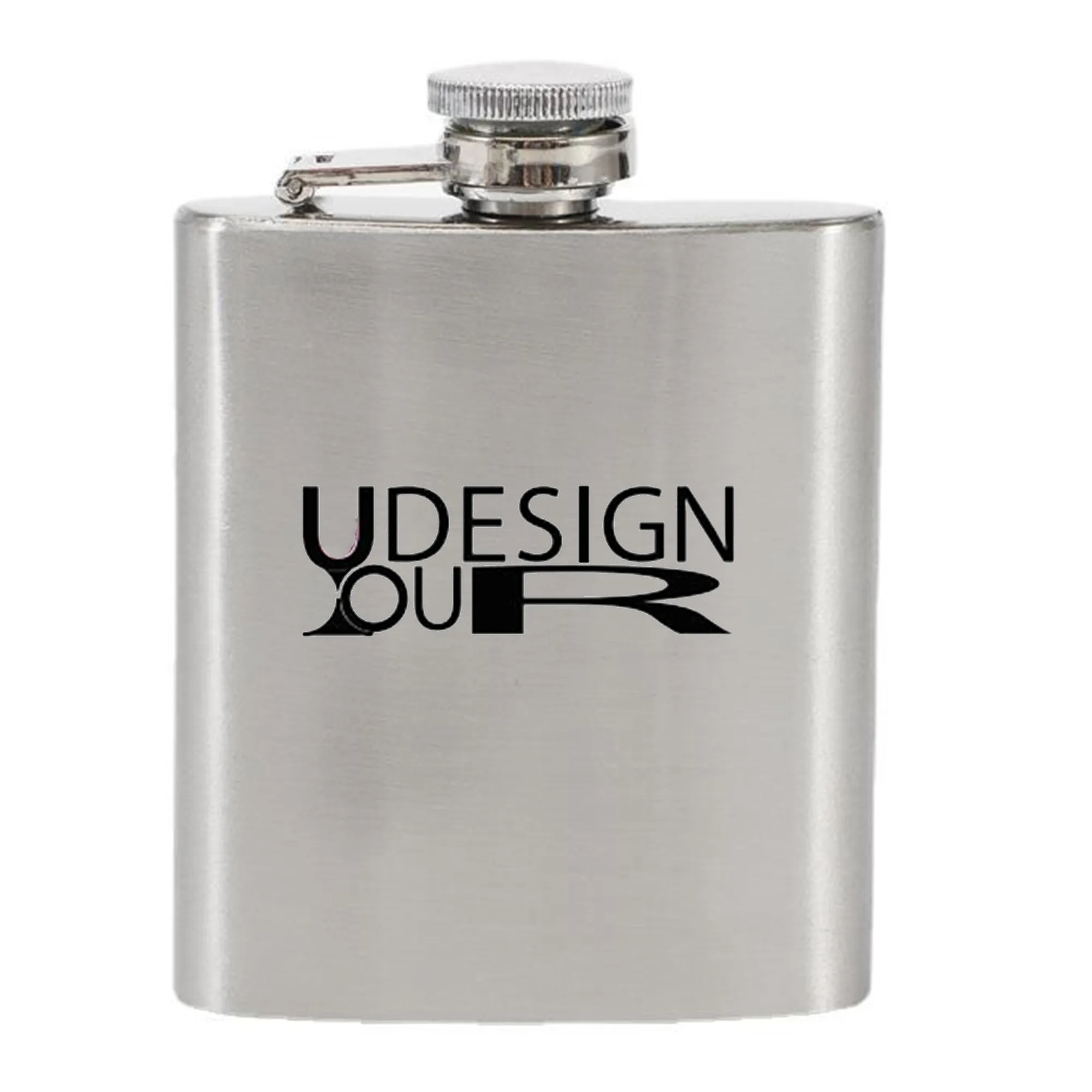 8oz Stainless Steel Hip Flask MOQ50, custom water bottle with logo imprint 4