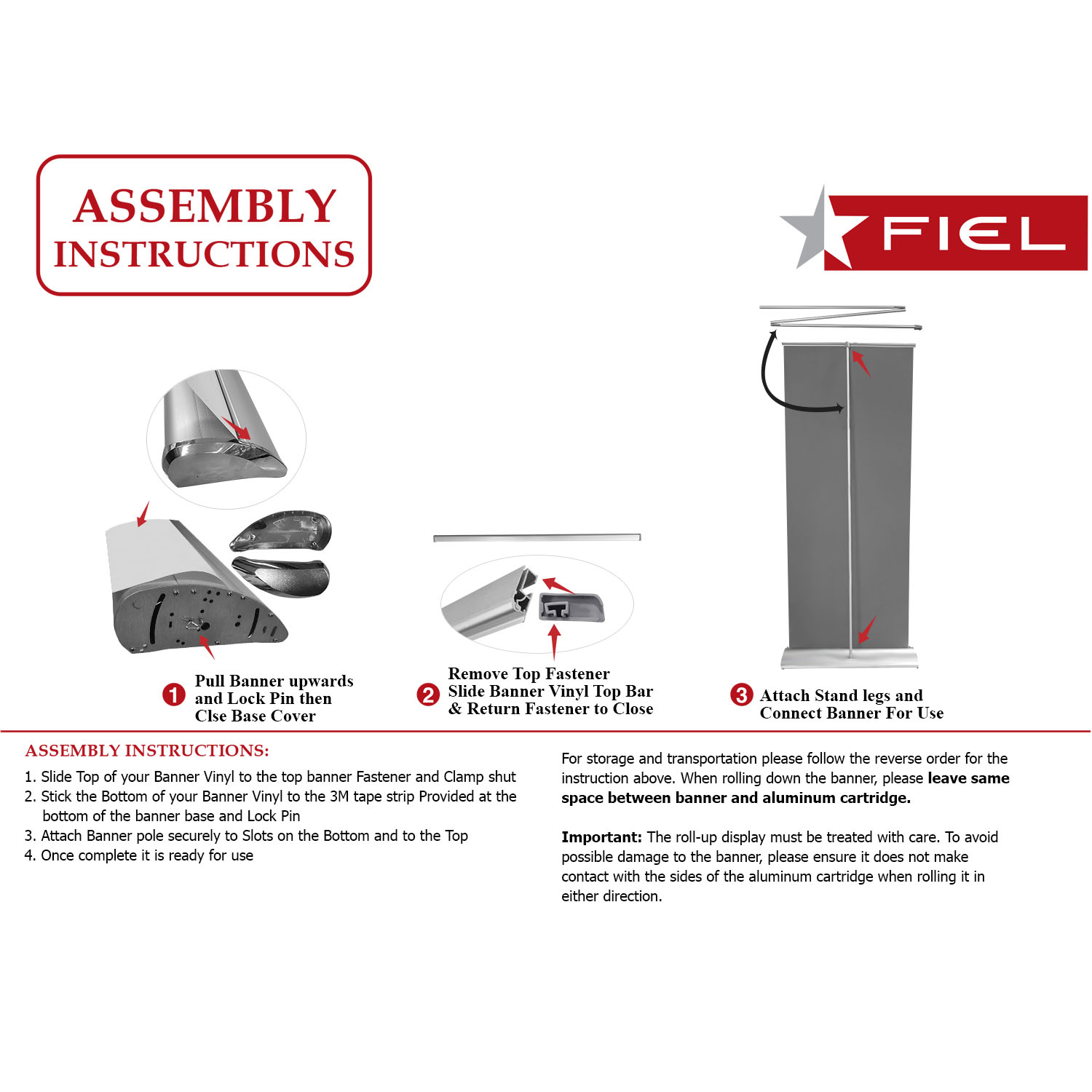 Sublimated Heavy Fabric Deluxe Wide Base Retractable Pull Up Banner, Stand and Bag, 33.5x79 5