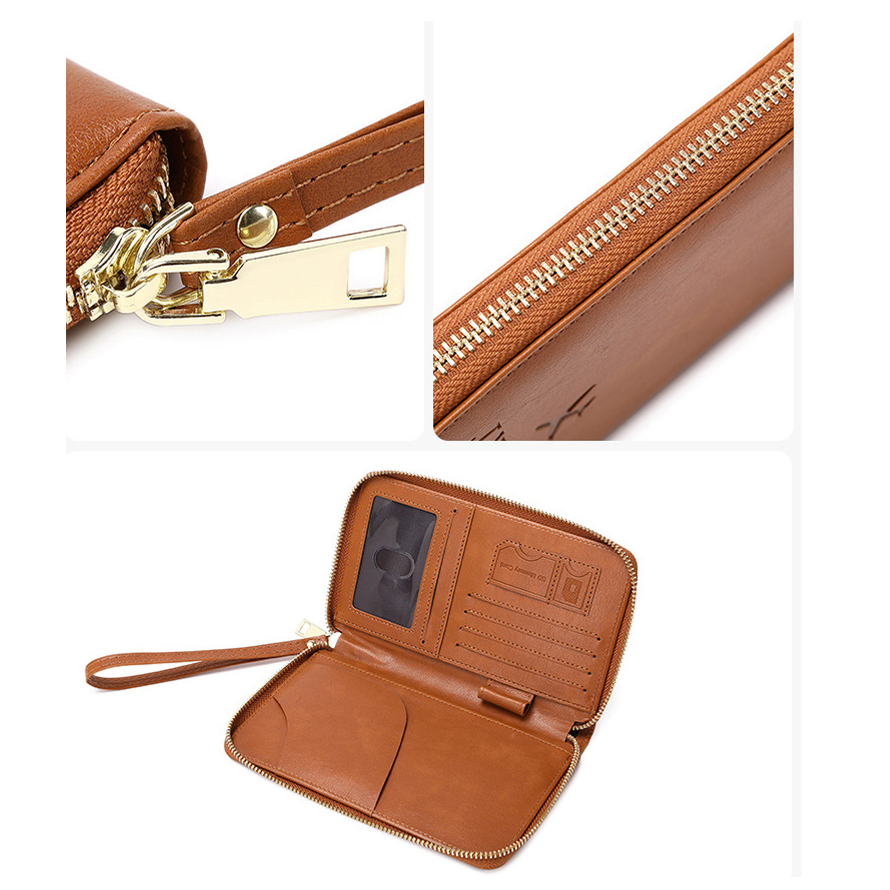 Zippered Travel Passport Wallet with Multiple Pockets 3