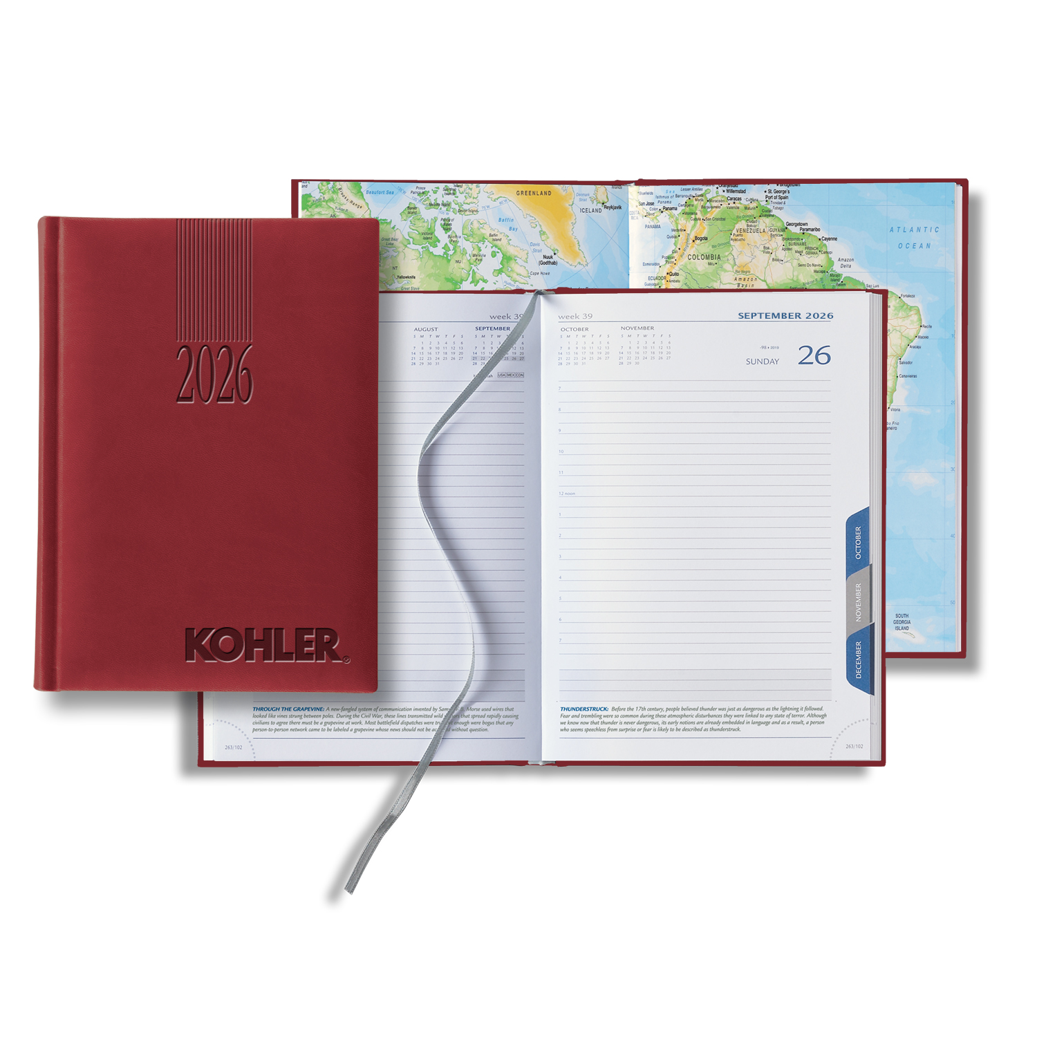 Castelli Tucson Medio White Page Tabbed Daily Diary 21