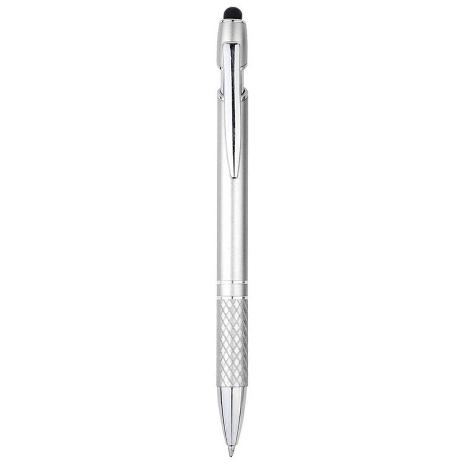 Retractable Metal Ballpoint Pen w/ Stylus 2