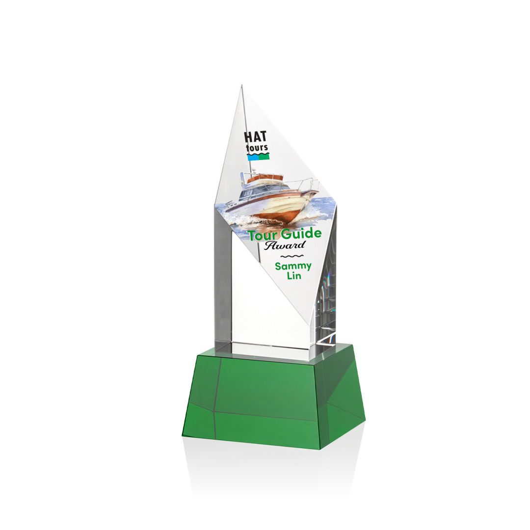 Vertex VividPrint™ Award on Base - Green 15