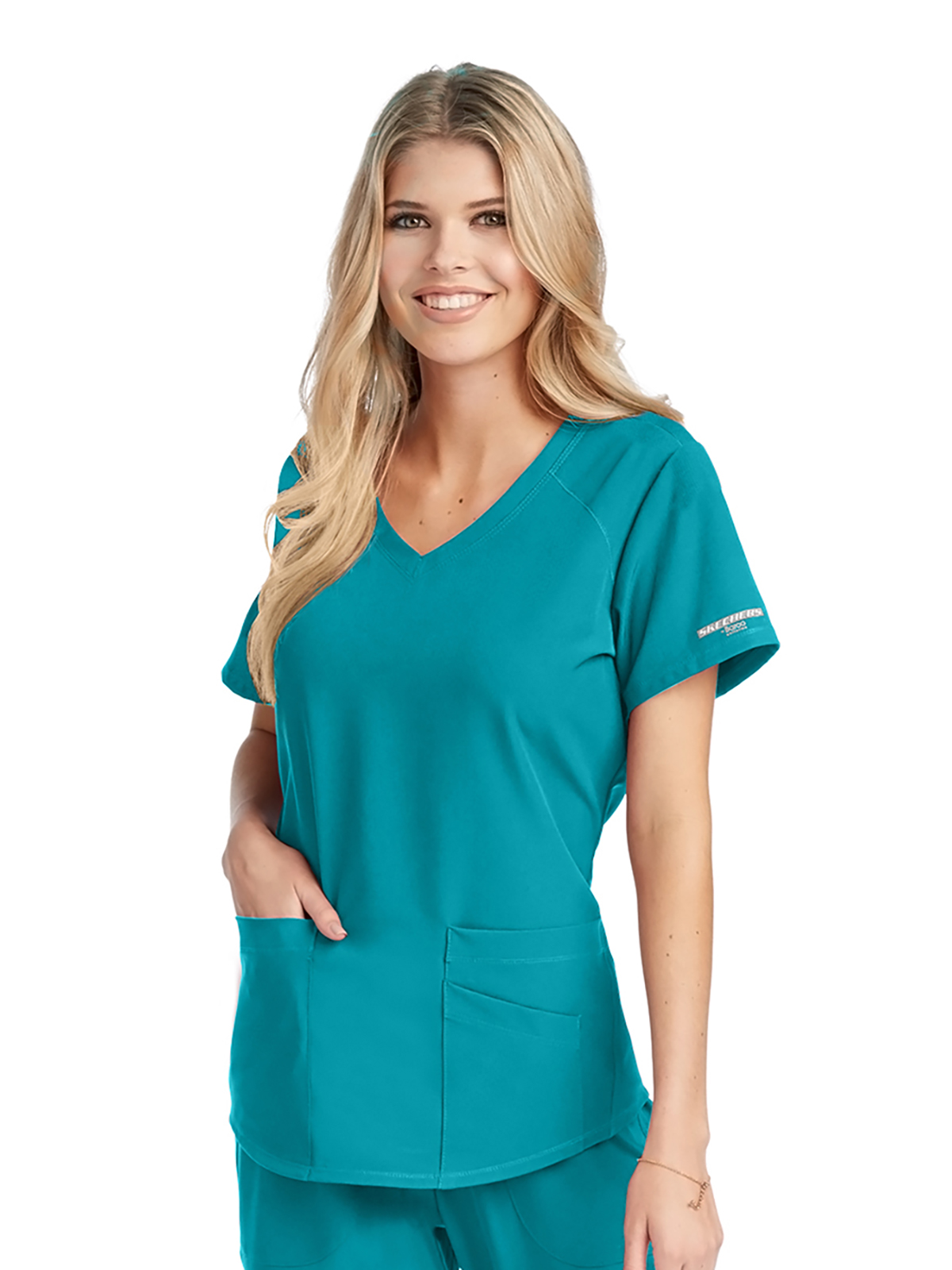 Skechers - Women's Three-Pocket Curved V-Neck Breeze Scrub Top 32