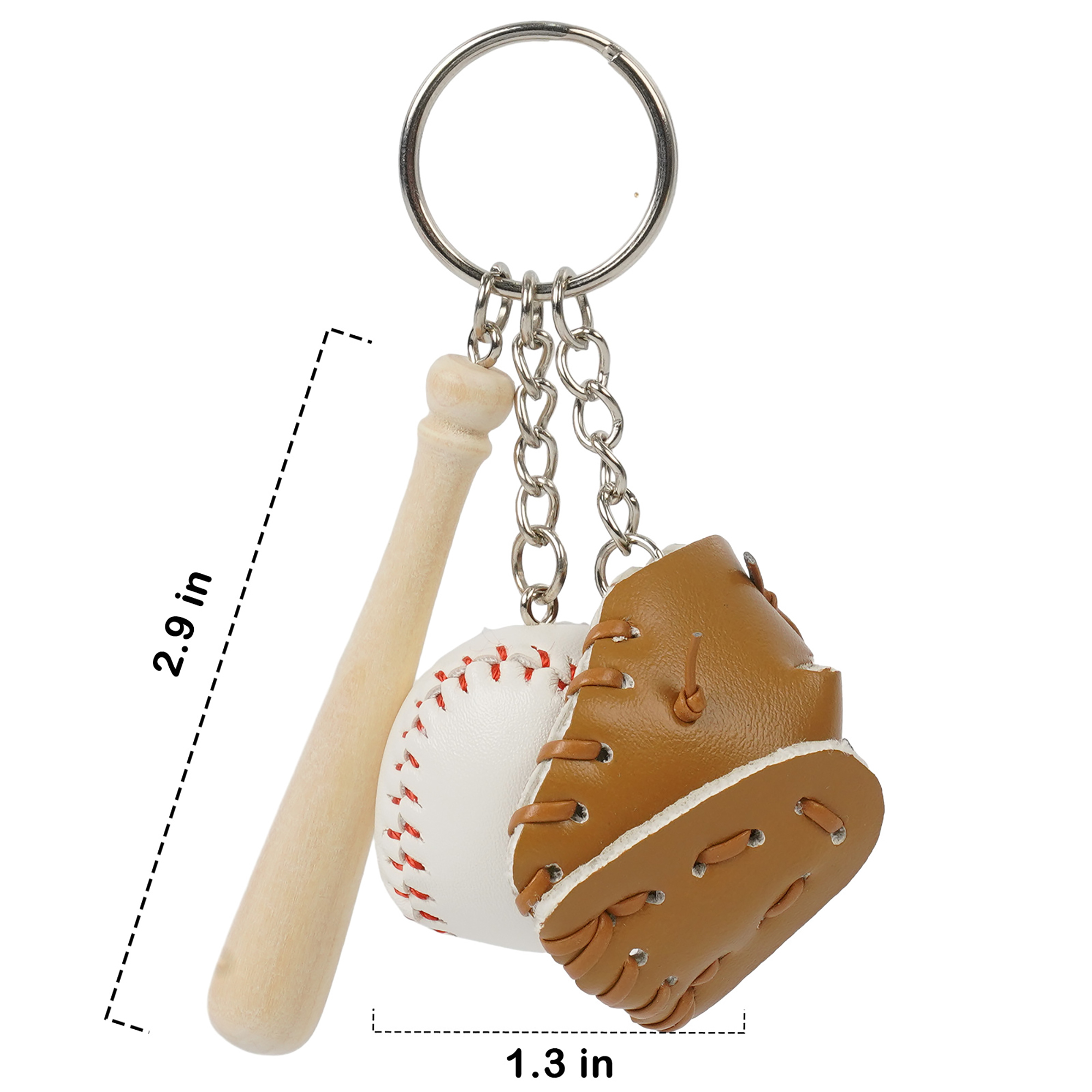 3-In-1 Baseball Keychain With Logo 1