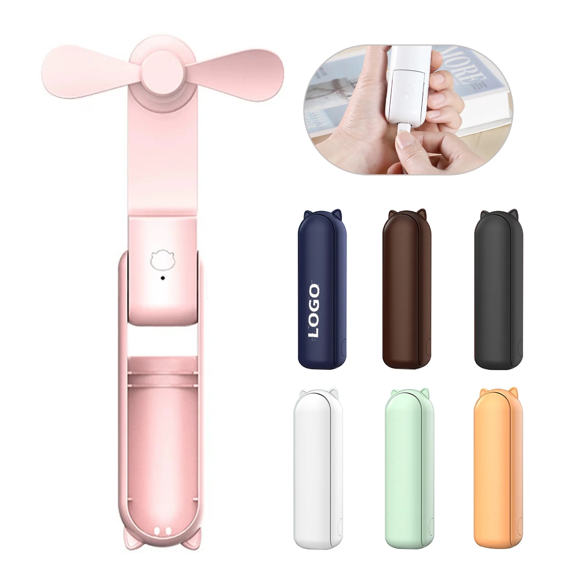 USB Rechargeable Foldable Mini Fans 4