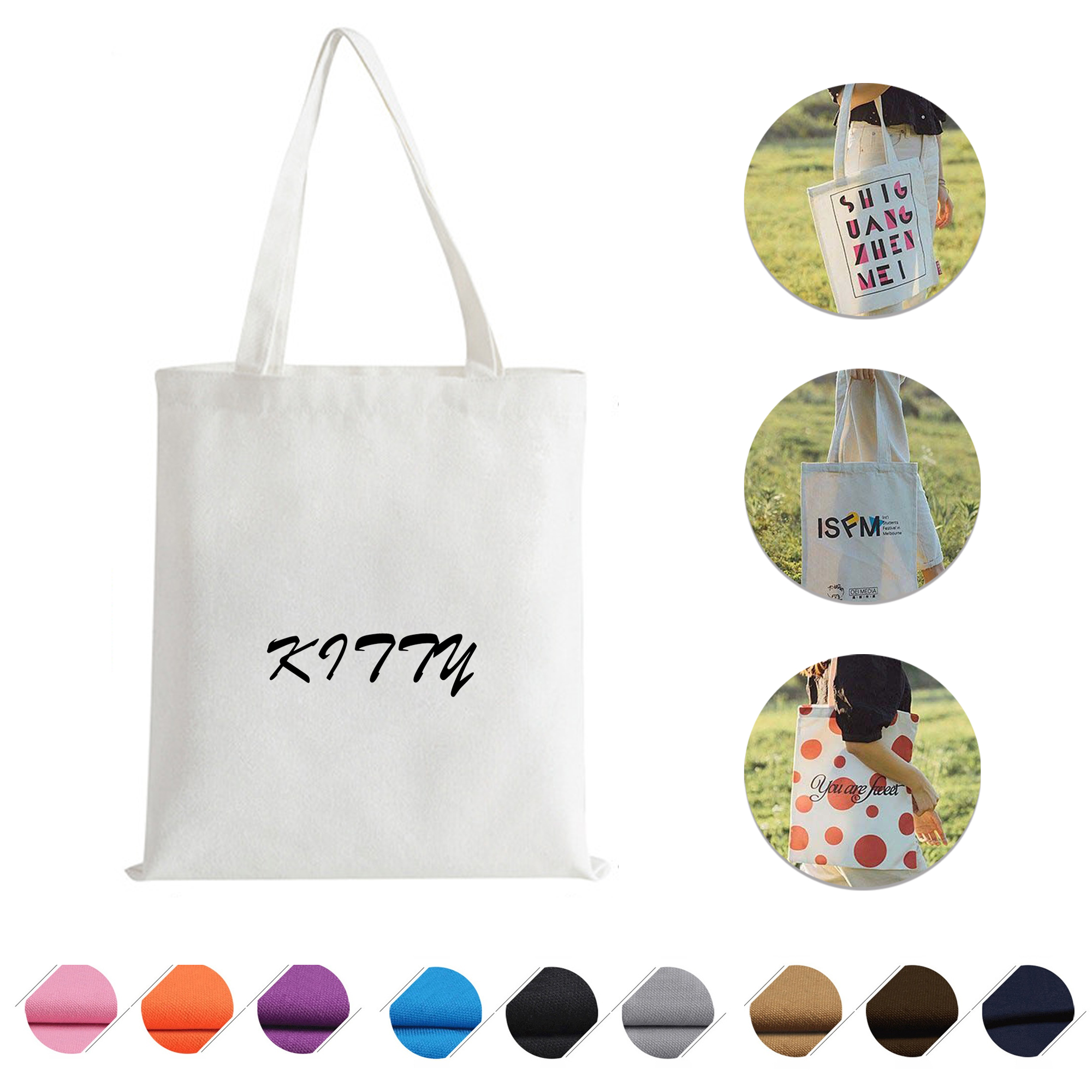canvas shopping tote bag
