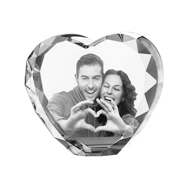 Personalized Crystal Heart Paperweight 7