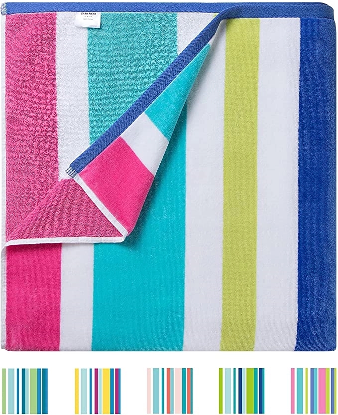 Lightweight Colorful Striped Beach Towel 3