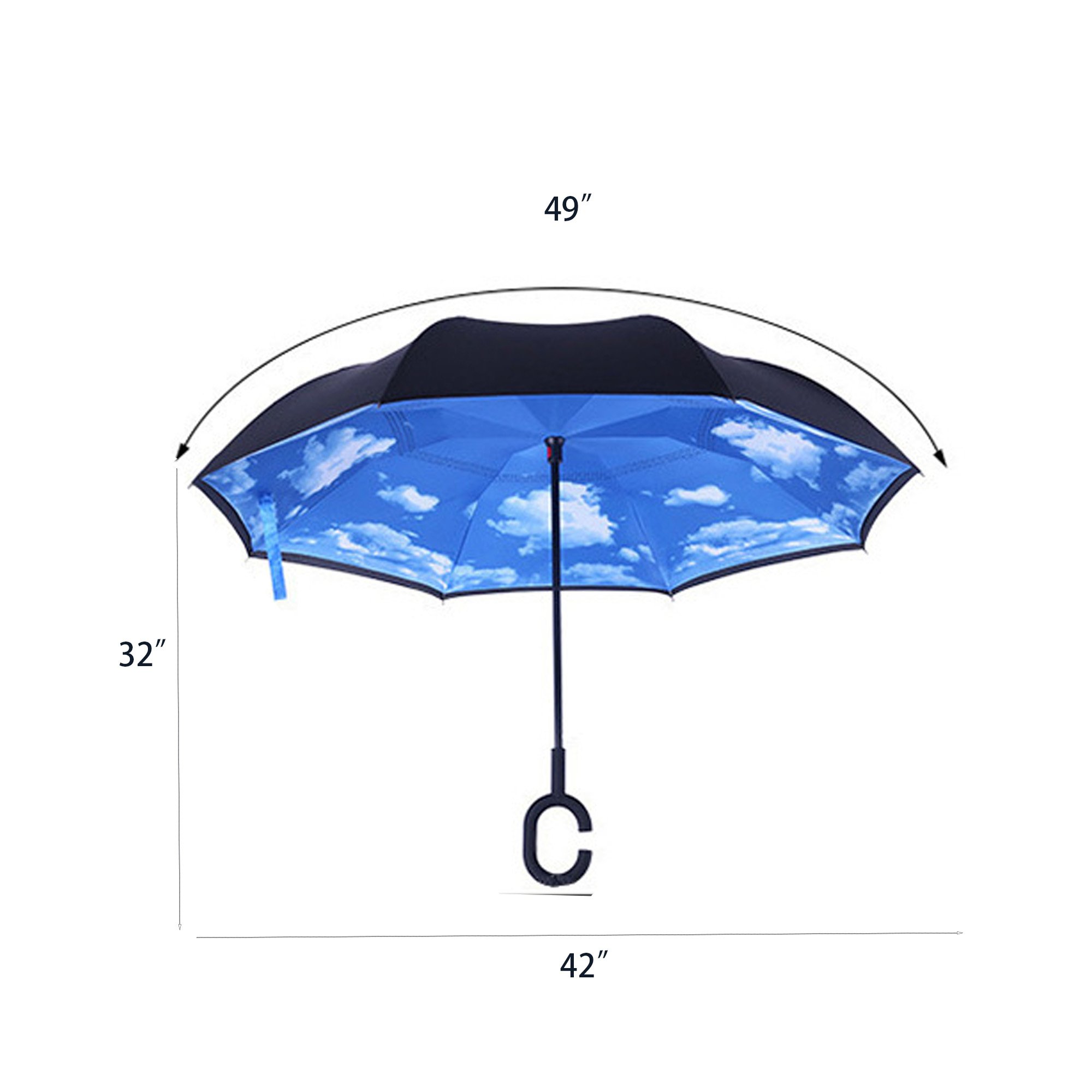 49" Folding Inverted Umbrella 2