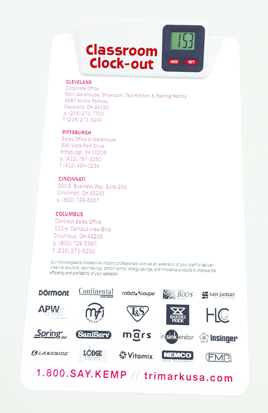 Legal Size Clipboard w/ Clock Clip 4