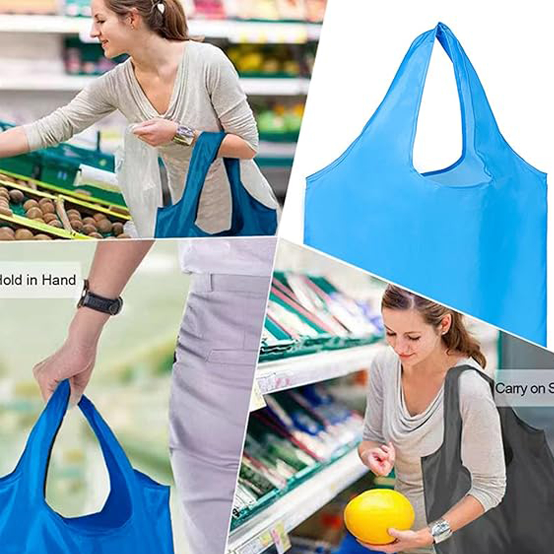 Foldable Reusable Shopping Tote Bag 1