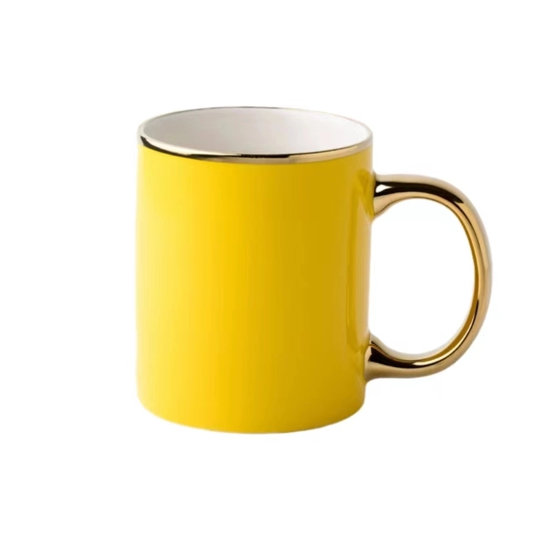 Custom 11.8 oz Gold Handle Creamic Cup 7