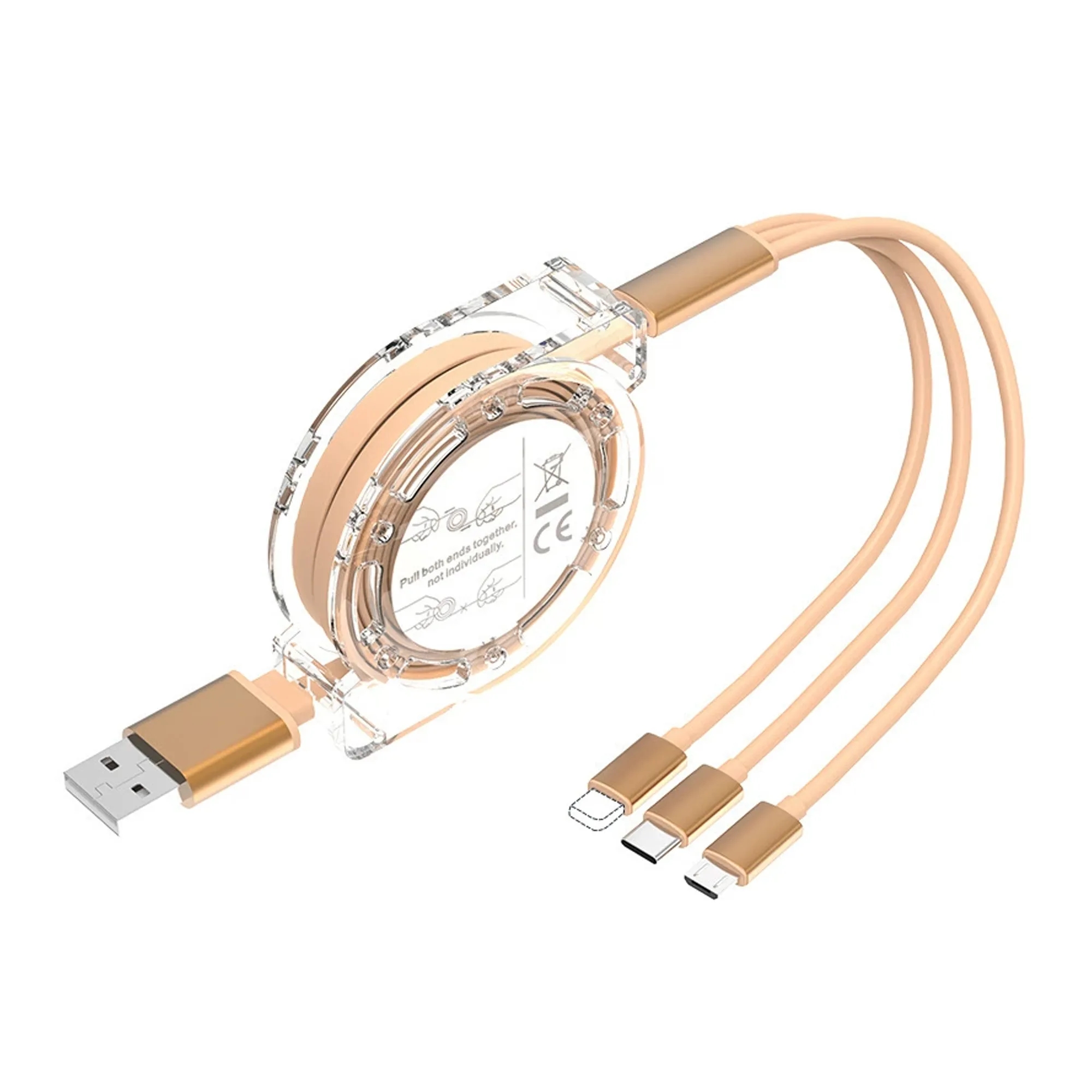 3-in-1 Retractable USB Charging Cable 5