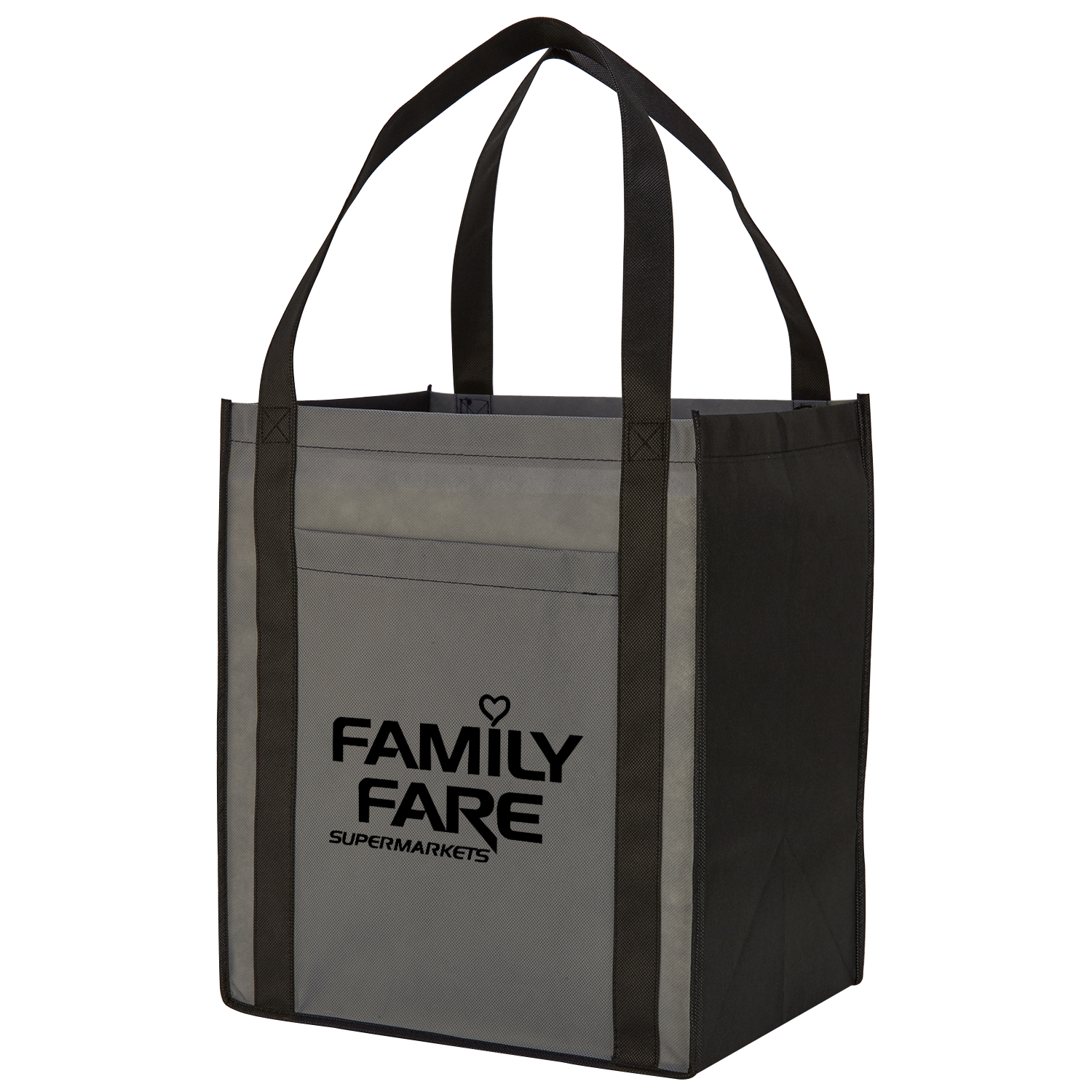 Large Non-Woven Grocery Tote Bag w/ Pocket 9