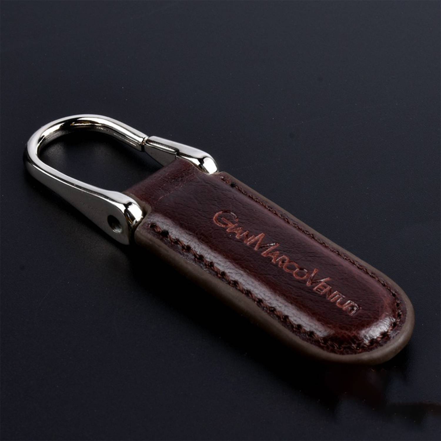 Heart Shaped Leather Key Holder with metal Charm 5